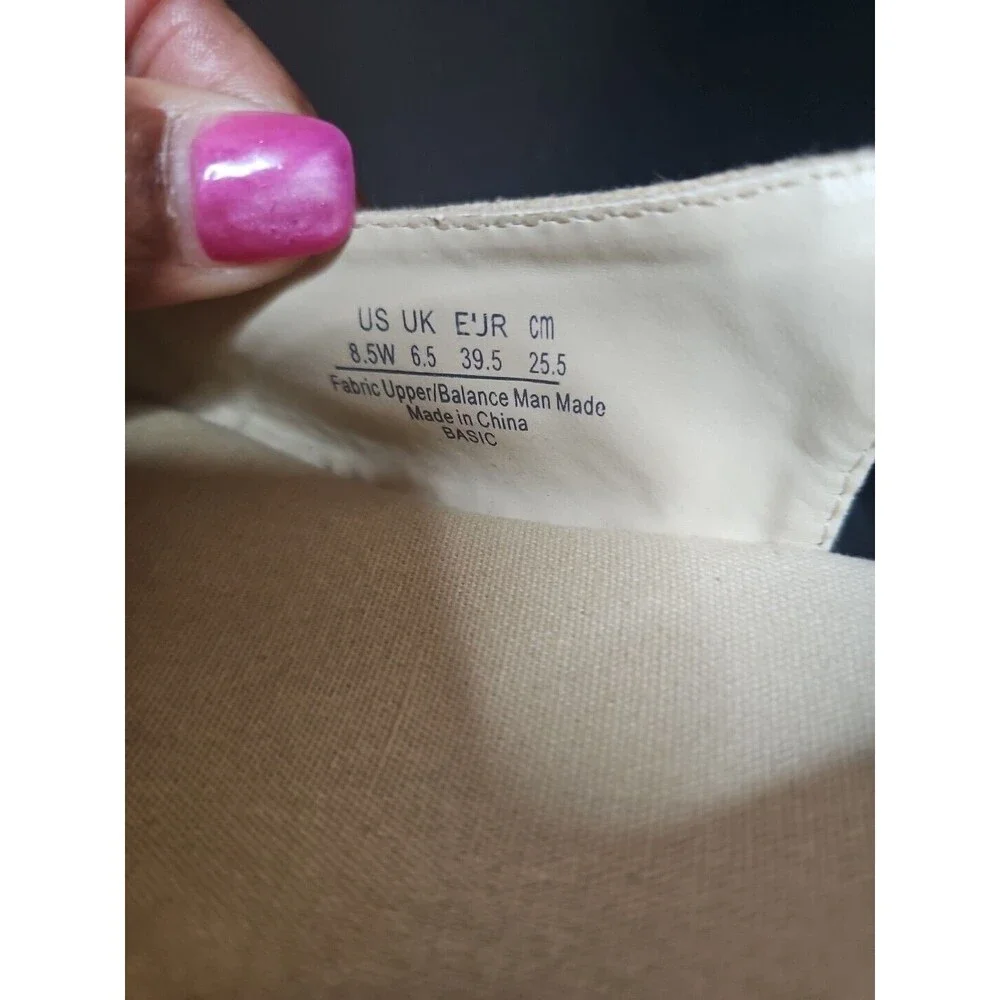 Natural Soul by Naturalizer Sandals Womens 8.5  W Basic Espadrille Beige Wedge - Picture 8 of 8